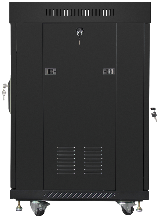 ARMARIO LANBERG RACK 19" 15U 600X600 FLAT PACK NEGRO PUERTA CRISTAL CON LCD - detalle