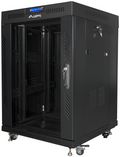 ARMARIO LANBERG RACK 19" 15U 600X600 FLAT PACK NEGRO PUERTA CRISTAL CON LCD