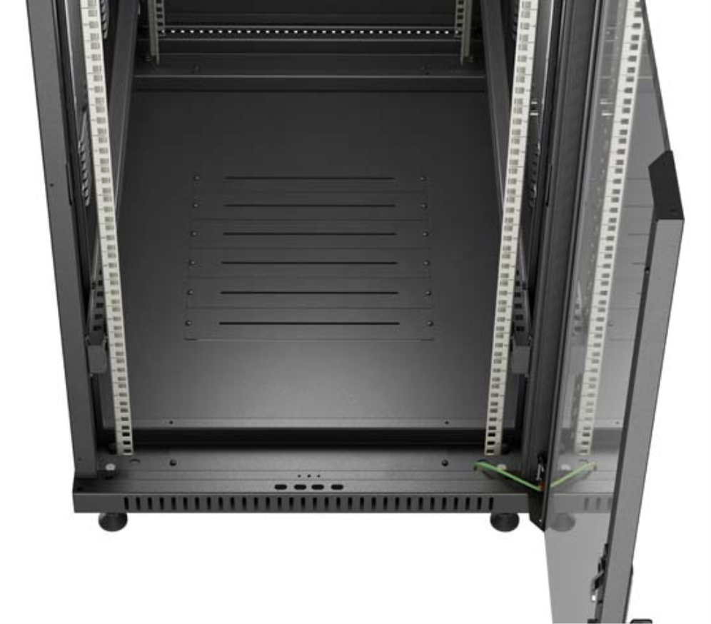 ARMARIO LANBERG RACK 19" 22U 600X1000 FLAT PACK PUERTA CRISTAL NEGRO - detalle