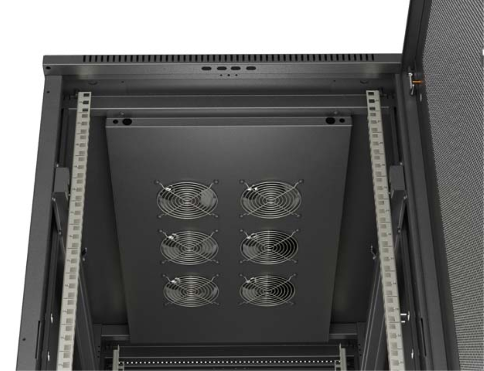 ARMARIO LANBERG RACK 19" 22U 600X1000 FLAT PACK PUERTA PERFORADA NEGRO - detalle