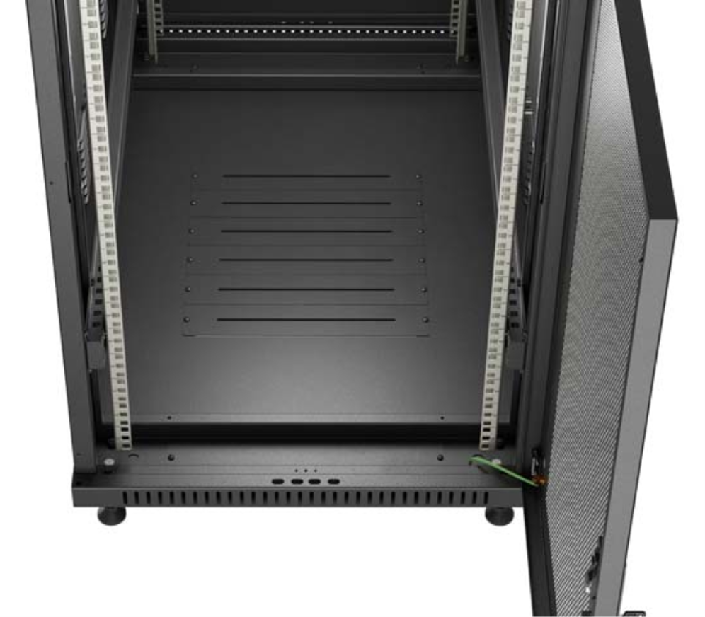 ARMARIO LANBERG RACK 19" 22U 600X1000 FLAT PACK PUERTA PERFORADA NEGRO - detalle