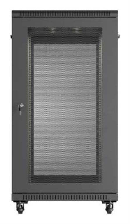 ARMARIO LANBERG RACK 19" 22U 600X1000 FLAT PACK PUERTA PERFORADA NEGRO - detalle
