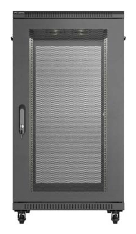 ARMARIO LANBERG RACK 19" 22U 600X1000 FLAT PACK PUERTA PERFORADA NEGRO - detalle