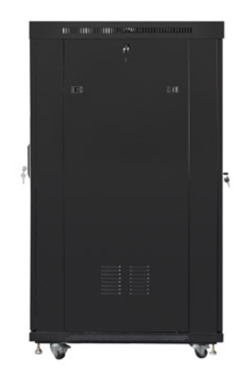 ARMARIO LANBERG RACK 19" 22U 800X1000 FLAT PACK PUERTA PERFORADA CON LCD NEGRO - detalle