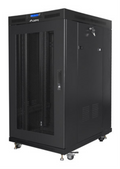 ARMARIO LANBERG RACK 19" 22U 800X1000 FLAT PACK PUERTA PERFORADA CON LCD NEGRO