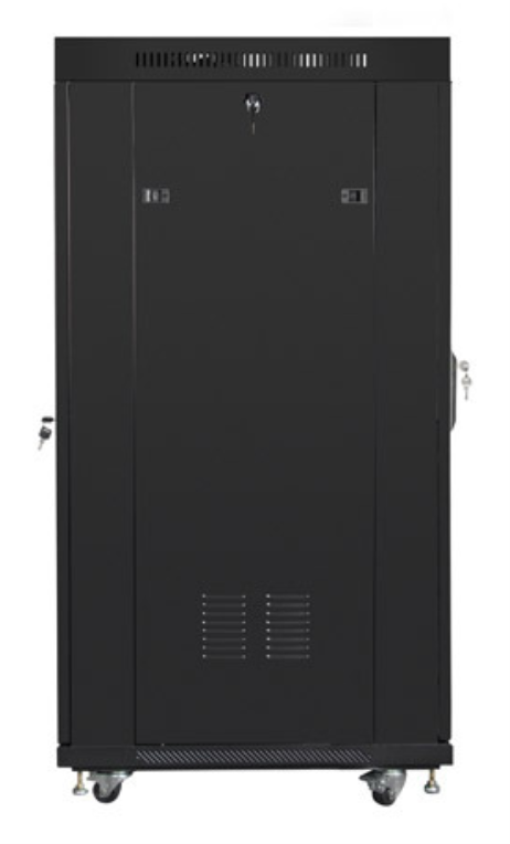 ARMARIO LANBERG RACK 19" 22U 800X800 FLAT PACK NEGRO PUERTA CRISTAL CON LCD - detalle