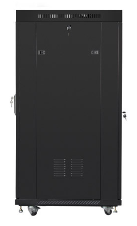 ARMARIO LANBERG RACK 19" 22U 800X800 FLAT PACK NEGRO PUERTA CRISTAL CON LCD - detalle