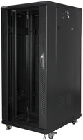 ARMARIO LANBERG RACK 19" 27U 600X800 FLAT PACK NEGRO PUERTA CRISTAL CON LCD