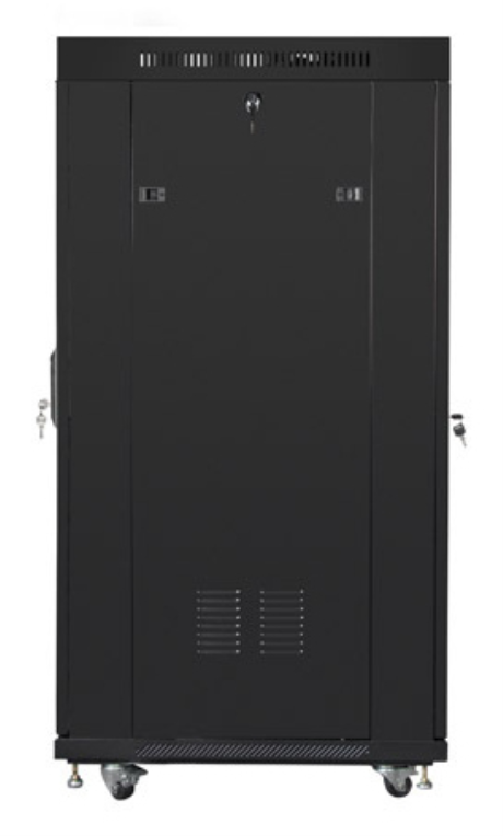 ARMARIO LANBERG RACK 19" 27U 600X800 FLAT PACK PUERTA MESH NEGRO CON LCD - detalle