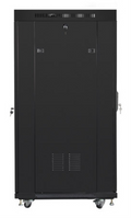 ARMARIO LANBERG RACK 19" 27U 600X800 FLAT PACK PUERTA MESH NEGRO CON LCD