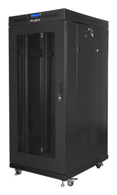 ARMARIO LANBERG RACK 19" 27U 600X800 FLAT PACK PUERTA MESH NEGRO CON LCD - detalle