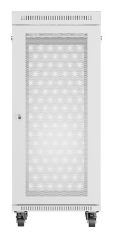 ARMARIO LANBERG RACK 19" 27U 600X800 FLAT PACK PUERTA PERFORADA CON LCD GRIS - detalle