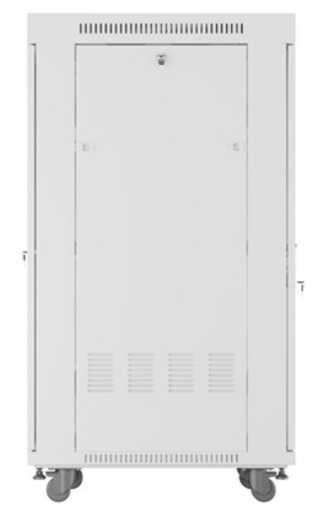 ARMARIO LANBERG RACK 19" 27U 600X800 FLAT PACK PUERTA PERFORADA CON LCD GRIS - detalle