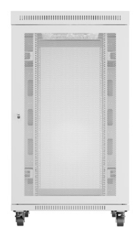 ARMARIO LANBERG RACK 19" 27U 800X1000 FLAT PACK GRIS PUERTA PERFORADA CON LCD - detalle