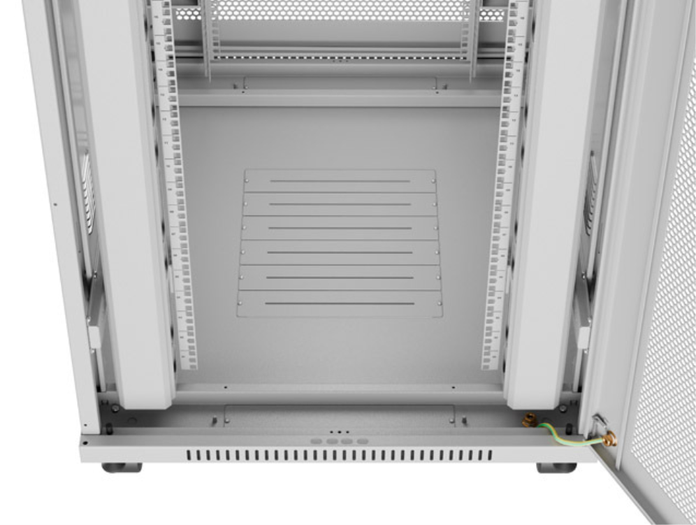 ARMARIO LANBERG RACK 19" 27U 800X1000 FLAT PACK GRIS PUERTA PERFORADA CON LCD - detalle