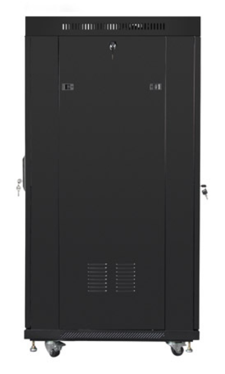 ARMARIO LANBERG RACK 19" 27u 800X1000 FLAT PACK NEGRO PUERTA CRISTAL CON LCD - detalle