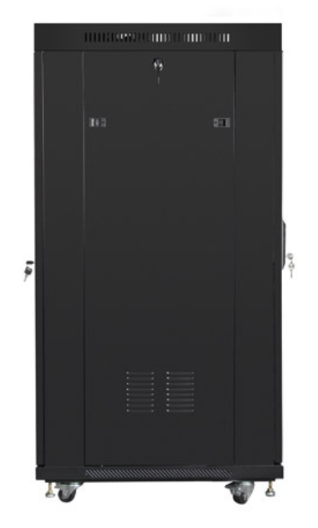 ARMARIO LANBERG RACK 19" 27u 800X1000 FLAT PACK NEGRO PUERTA CRISTAL CON LCD - detalle