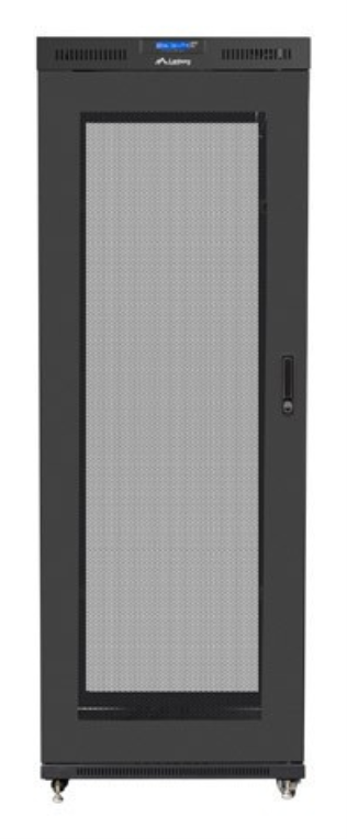 ARMARIO LANBERG RACK 19” 27U 800X1000 FLAT PACK NEGRO PUERTA PERFORADA CON LCD - detalle