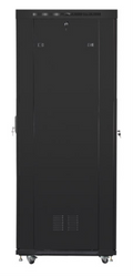 ARMARIO LANBERG RACK 19” 27U 800X1000 FLAT PACK NEGRO PUERTA PERFORADA CON LCD