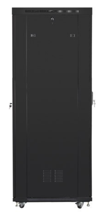 ARMARIO LANBERG RACK 19” 27U 800X1000 FLAT PACK NEGRO PUERTA PERFORADA CON LCD - detalle