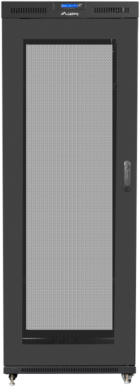 ARMARIO LANBERG RACK 19" 27U 800X1200 PUERTA MESH CON LCD FLAT PACK NEGRO - detalle