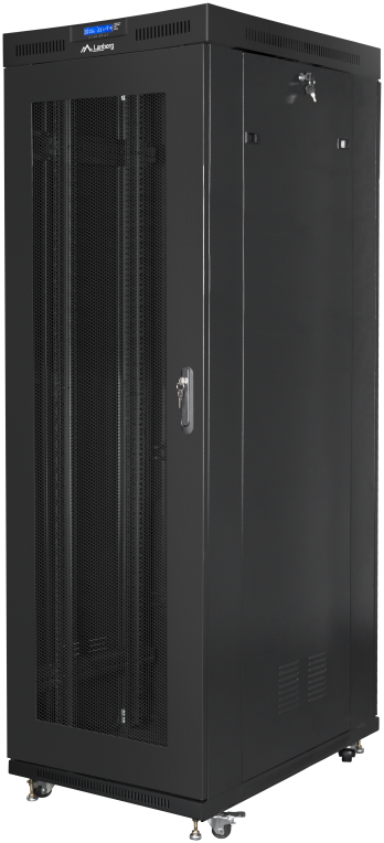 ARMARIO LANBERG RACK 19" 27U 800X1200 PUERTA MESH CON LCD FLAT PACK NEGRO