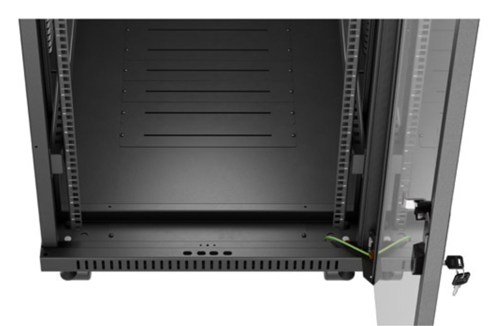 ARMARIO LANBERG RACK 19" 32U 600X1000 FLAT PACK PUERTA CRISTAS CON LCD NEGRO - detalle