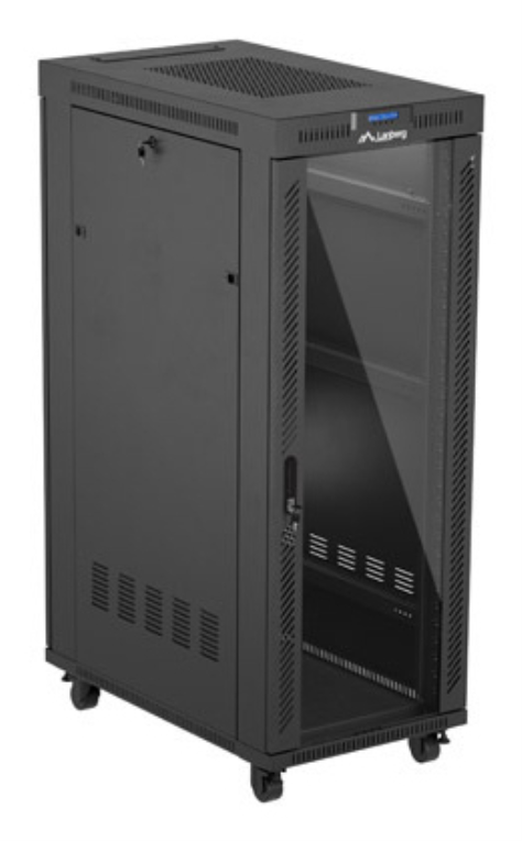 ARMARIO LANBERG RACK 19" 32U 600X1000 FLAT PACK PUERTA CRISTAS CON LCD NEGRO - detalle