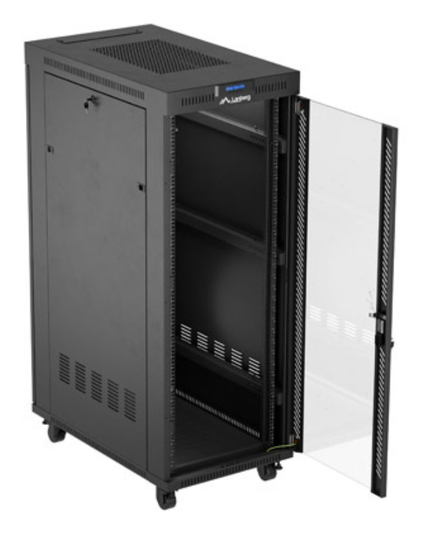 ARMARIO LANBERG RACK 19" 32U 600X1000 FLAT PACK PUERTA CRISTAS CON LCD NEGRO - detalle