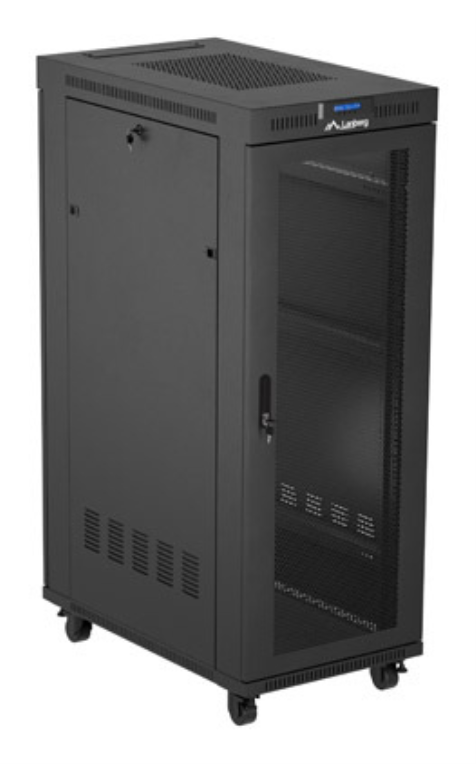 ARMARIO LANBERG RACK 19" 32U 600X1000 FLAT PACK PUERTA PERFORADA DISPLAY LCD BK - detalle