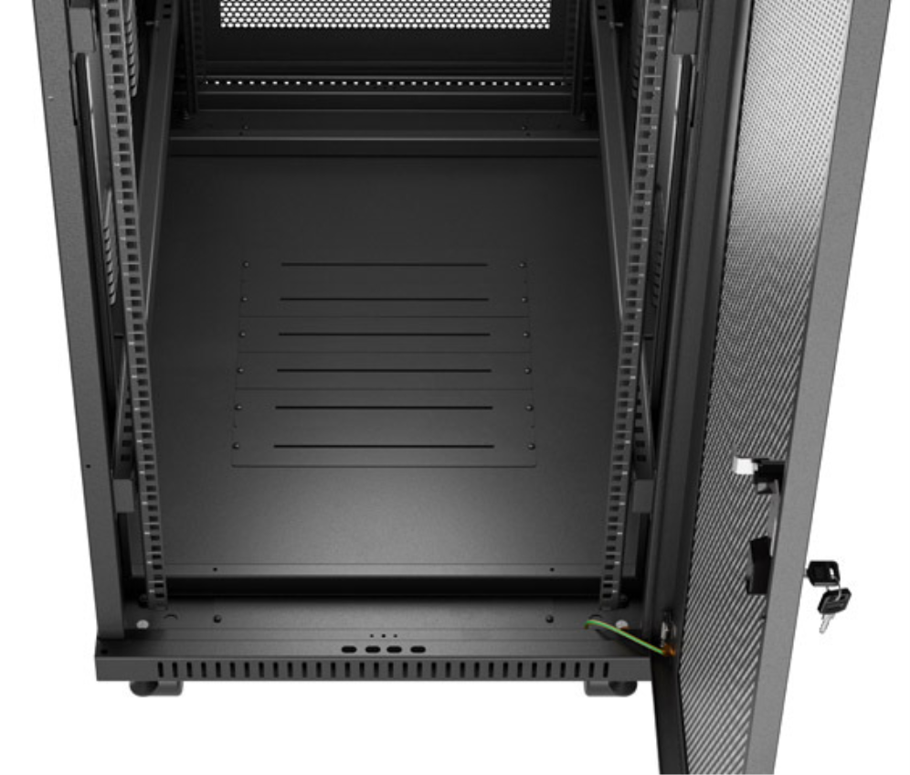 ARMARIO LANBERG RACK 19" 32U 600X1000 FLAT PACK PUERTA PERFORADA DISPLAY LCD BK - detalle