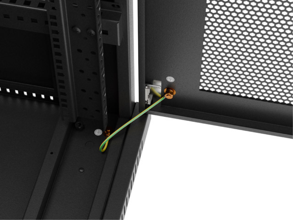 ARMARIO LANBERG RACK 19" 32U 600X1000 FLAT PACK PUERTA PERFORADA DISPLAY LCD BK - detalle