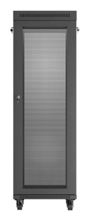 ARMARIO LANBERG RACK 19" 37U 600X600 FLAT PACK PUERTA PERFORADA CON LCD - detalle