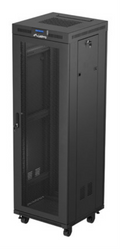 ARMARIO LANBERG RACK 19" 37U 600X600 FLAT PACK PUERTA PERFORADA CON LCD