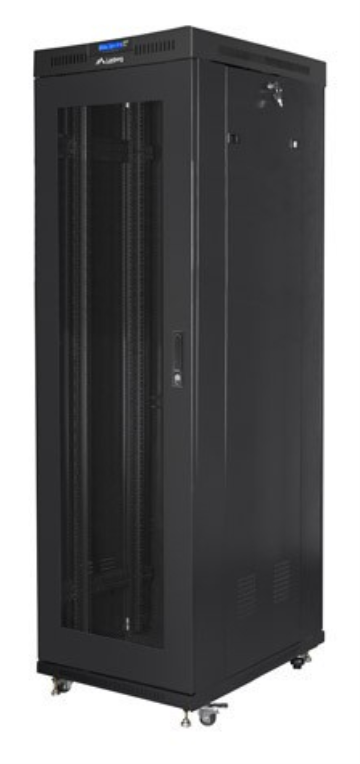 ARMARIO LANBERG RACK 19" 42U 600X1000 FLAT PACK V2 PUERTA MESH CON LCD NEGRO