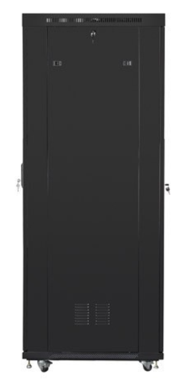 ARMARIO LANBERG RACK 19" 42U 600X1000 FLAT PACK V2 PUERTA MESH CON LCD NEGRO - detalle