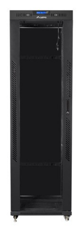 ARMARIO LANBERG RACK 19" 42U 600X1200 FLAT PACK NEGRO PUERTA CRISTAL CON LCD - detalle