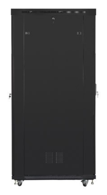 ARMARIO LANBERG RACK 19" 42U 600X1200 FLAT PACK NEGRO PUERTA CRISTAL CON LCD - detalle