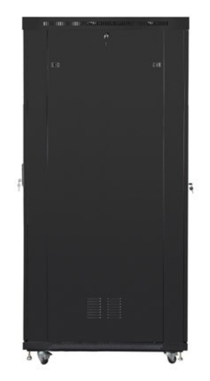 ARMARIO LANBERG RACK 19" 42U 600X1200 FLAT PACK NEGRO PUERTA CRISTAL CON LCD - detalle
