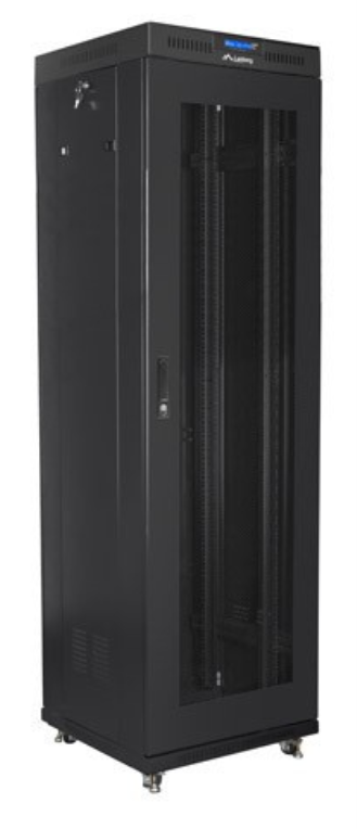 ARMARIO LANBERG RACK 19" 42U 600X600 FLAT PACK V2 PUERTA MESH CON LCD NEGRO - detalle