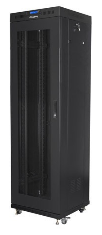 ARMARIO LANBERG RACK 19" 42U 600X600 FLAT PACK V2 PUERTA MESH CON LCD NEGRO