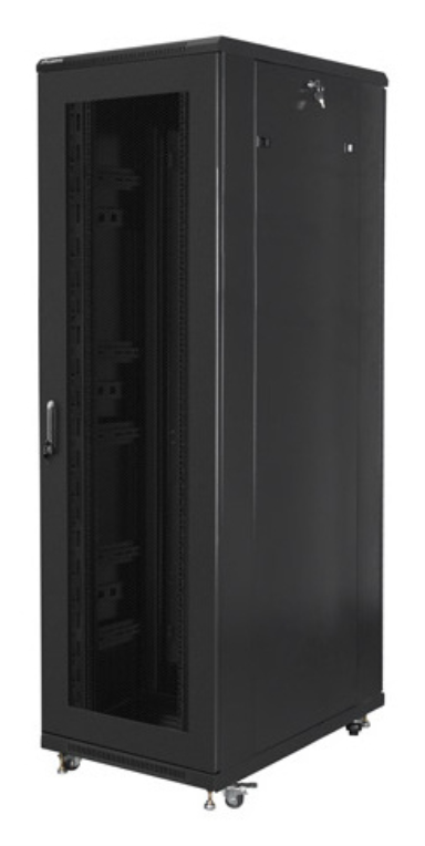 ARMARIO LANBERG RACK 19" 42U 800X1000 FLAT PACK PUERTA PERFORADA NEGRO
