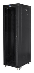 ARMARIO LANBERG RACK 19" 42U 800X800 FLAT PACK NEGRO PUERTA CRISTAL CON LCD