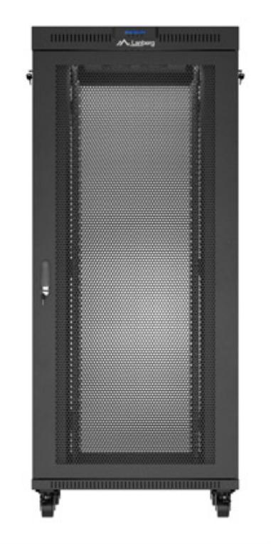 ARMARIO RACK 19" LANBERG 37U 800X800 FLAT PACK PUERTA PERFORADA CON LCD NEGRO - detalle