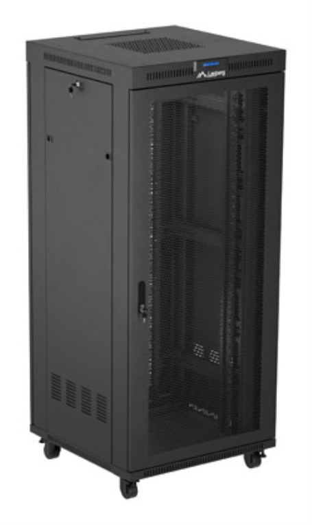 ARMARIO RACK 19" LANBERG 37U 800X800 FLAT PACK PUERTA PERFORADA CON LCD NEGRO - detalle