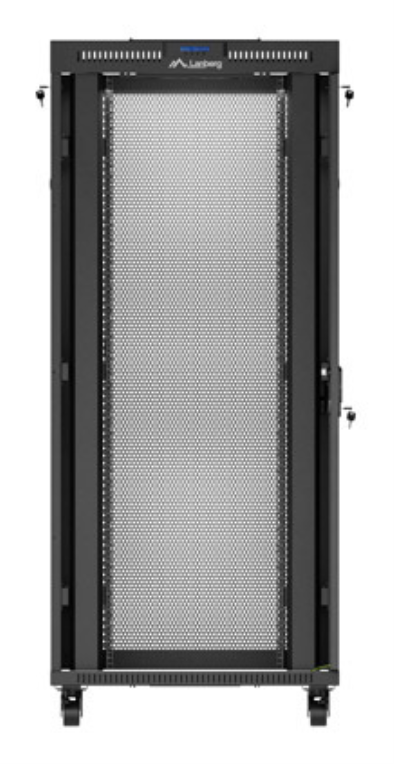 ARMARIO RACK 19" LANBERG 37U 800X800 FLAT PACK PUERTA PERFORADA CON LCD NEGRO - detalle