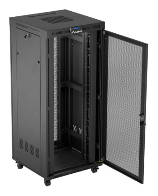 ARMARIO RACK 19" LANBERG 37U 800X800 FLAT PACK PUERTA PERFORADA CON LCD NEGRO - detalle