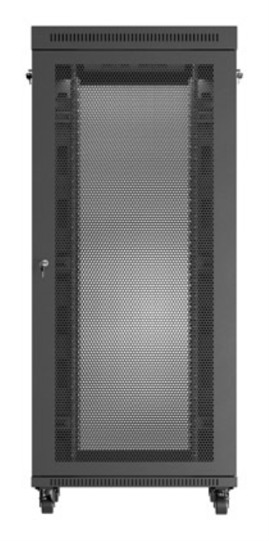 ARMARIO RACK 19" LANBERG 37U 800X800 FLAT PACK PUERTA PERFORADA CON LCD NEGRO - detalle