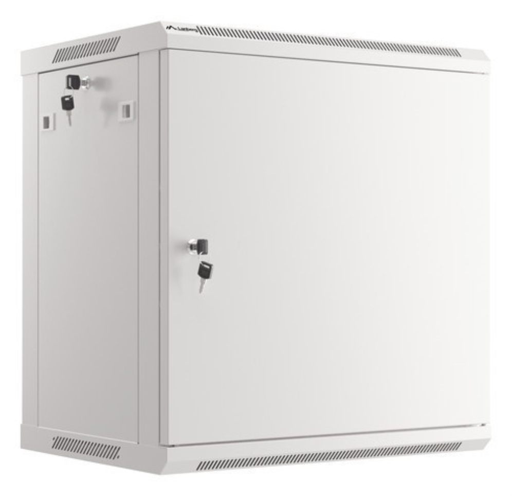 ARMARIO RACK 19" MURAL 12U/600X450 PARA AUTOMONTAJE CON PUERTA METALICA GRIS