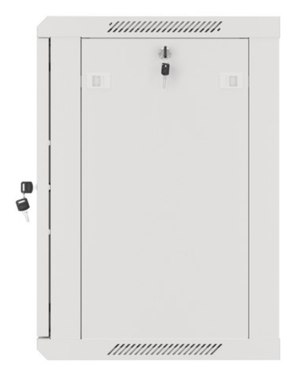 ARMARIO RACK 19" MURAL 12U/600X450 PARA AUTOMONTAJE CON PUERTA METALICA GRIS - detalle